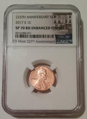 2017 S Lincoln Shield Cent Enhanced SP70 RED NGC