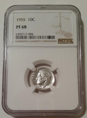 1955 Roosevelt Dime Proof PF68 NGC