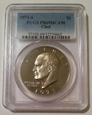 1973 S Clad Eisenhower Dollar Proof PR69 DCAM PCGS