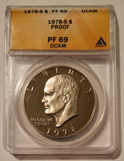1978 S Eisenhower Dollar Proof PF69 DCAM ANACS