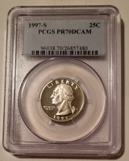 1997 S Clad Washington Quarter Proof PR70 DCAM PCGS