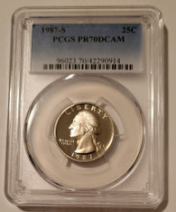 1987 S Washington Quarter Proof PR70 DCAM PCGS