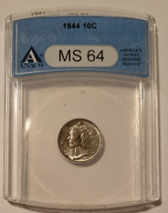 1944 Mercury Dime MS64 ANACS