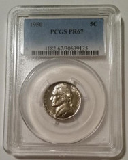 1950 Jefferson Nickel PR67 PCGS Low Mintage Proof