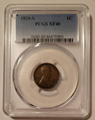 1929 S Lincoln Cent XF40 PCGS
