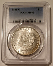 1885 O Morgan Silver Dollar MS62 PCGS Light Patina