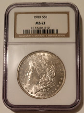 1900 Morgan Silver Dollar MS62 NGC Light Toning