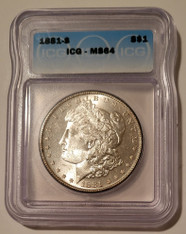 1881 S Morgan Silver Dollar MS64 ICG
