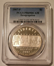 2007 P Desegregation Commemorative Silver Dollar Proof PR69 DCAM PCGS