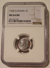 Canada George V 1928 Cent MS64 BN NGC
