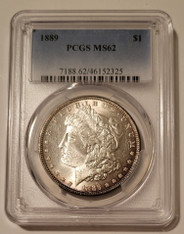 1889 Morgan Silver Dollar MS62 PCGS Toning