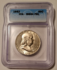 1952 Franklin Half Dollar MS64 FBL ICG