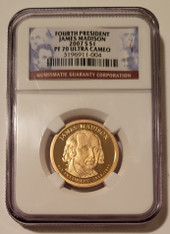 2007 S James Madison Presidential Dollar Proof PF70 UC NGC