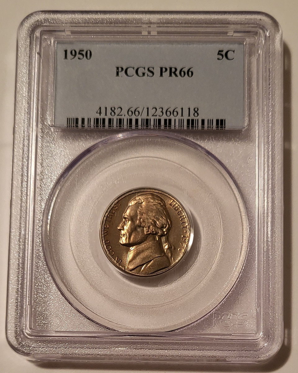 1950 Jefferson Nickel PR66 PCGS Low Proof Mintage Talos Numismatics