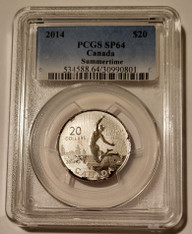 Canada 2014 Silver $20 Summertime SP64 PCGS Toning