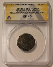 Roman Empire Postumus AD 260-269 AR Antonininianus Cologne Mint XF40 ANACS