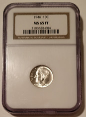 1946 Roosevelt Dime MS65 FT NGC