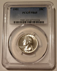 1951 Washington Quarter PR65 PCGS Low Proof Mintage