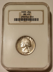 1939 Washington Quarter MS65 NGC OH