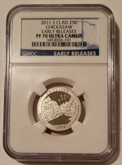2011 S Clad Chickasaw NP Quarter Proof PF70 UC NGC Early Releases