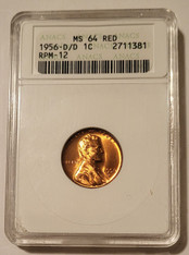 1960 D/D Lincoln Memorial Cent Large Date RPM-12 MS65 RED ANACS