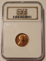 1942 Lincoln Wheat Cent MS66 RED NGC