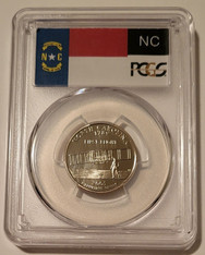 2001 S Clad North Carolina State Quarter Proof PR70 DCAM PCGS Flag Label