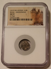 Livonia (1413-24) Silver Lubische Anonymous - Reval Mint AU53 NGC