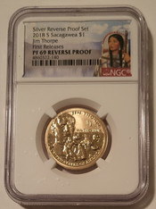 2018 S Native American Dollar Jim Thorpe Reverse Proof PF69 NGC FR Sacagawea Label