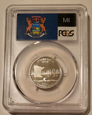 2005 S Silver Minnesota State Quarter Proof PR69 DCAM PCGS Flag Label