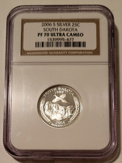 2006 S Silver South Dakota State Quarter Proof PF70 UC NGC