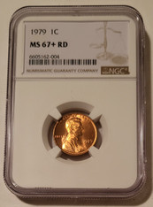 1979 Lincoln Memorial Cent Unc MS67+ RED NGC