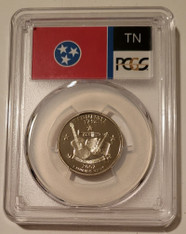 2002 S Clad Tennessee State Quarter Proof PR70 DCAM PCGS Flag Label