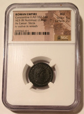 Roman Empire Constantine II AD 337-340 AE3 BI Nummus Siscia Mint AU NGC