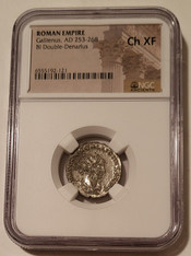 Roman Empire Gallienus AD 253-268 BI Double Denarius Ch XF (Silvering?) NGC