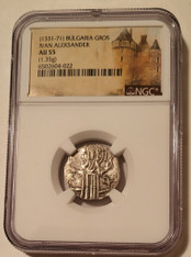 Bulgaria - Middle Ages - Ivan Aleksander 1331-71 Silver Gros AU55 NGC