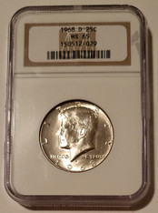1968 D Kennedy Half Dollar MS65 NGC
