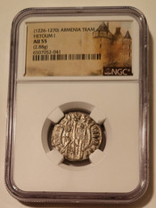 Armenia - Middle Ages - Hetoum I (1226-1270) Silver Tram AU55 NGC