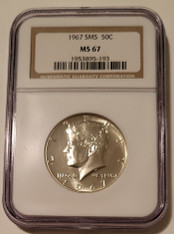 1967 Kennedy Half Dollar SMS MS67 NGC