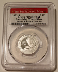 2022 S Silver Anna May Wong Quarter Proof PR70 DCAM PCGS LE Red Label