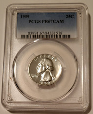 1959 Washington Quarter Proof PR67 Cameo PCGS