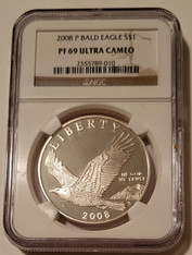 2008 P Bald Eagle Commemorative Silver Dollar Proof PF69 UC NGC