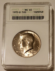 1972 D Kennedy Half Dollar MS65 ANACS