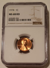 1974 Lincoln Memorial Cent MS68 RED NGC