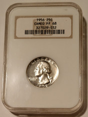 1956 Washington Quarter Proof PF68 Cameo NGC OH Toning