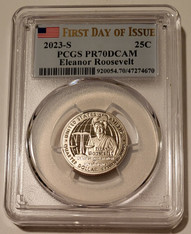 2023 S Clad Eleanor Roosevelt Quarter Proof PR70 DCAM PCGS First Day of Issue