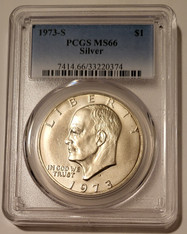 1973 S Eisenhower Silver Dollar MS66 PCGS