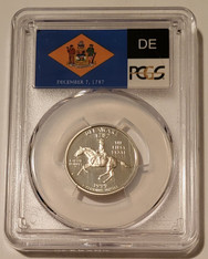 1999 S Silver Delaware State Quarter Proof PR69 DCAM PCGS Flag Label