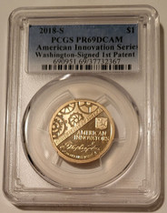 2018 S American Innovation Dollar Washington 1st Signed Patent Proof PR69 DCAM PCGS