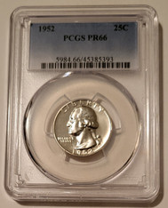 1952 Washington Quarter Proof PR66 PCGS